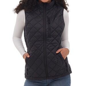 Bench Black Quilted Vest, Size Medium